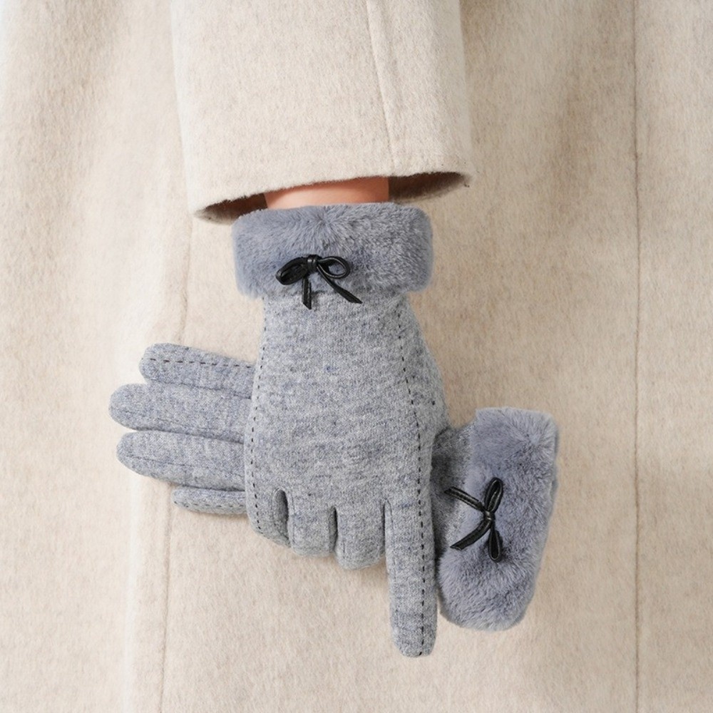 Wool Glove Lined - Rękawiczki z imitacji wełny, podszewka z