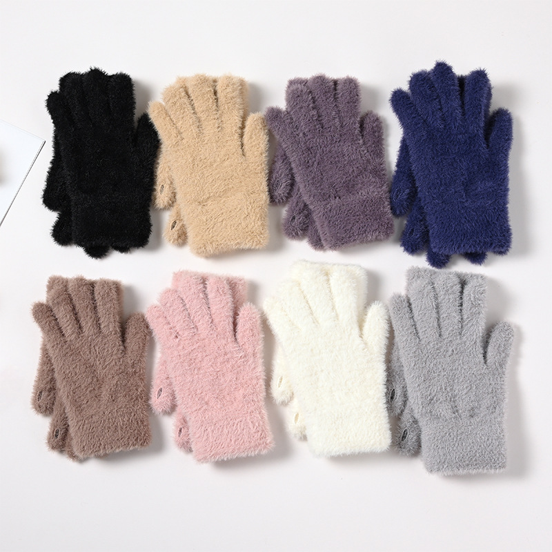 Wool Glove Lined - Damskie zimowe rękawiczki z wełny, wykonane
