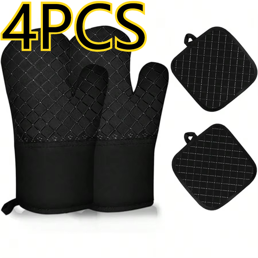 Heat Resistant Glove - 4 sztuki silikonowych rękawic do użytku