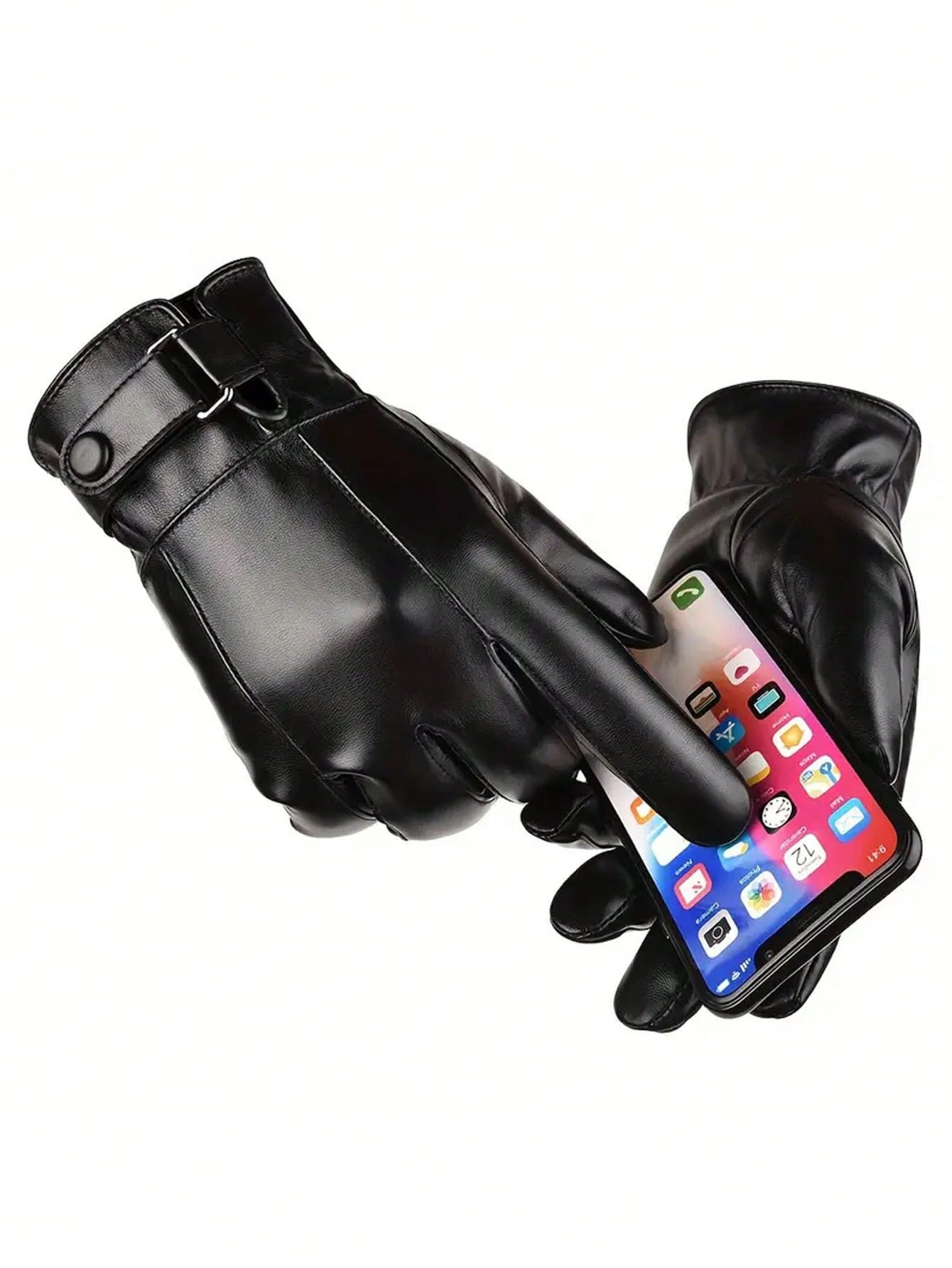 Leather Driving Glove - Męskie, ciepłe rękawice do jazdy na