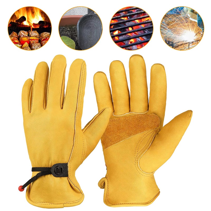 Leather Driving Glove - 1 para skórzanych rękawic roboczych, wykonanych