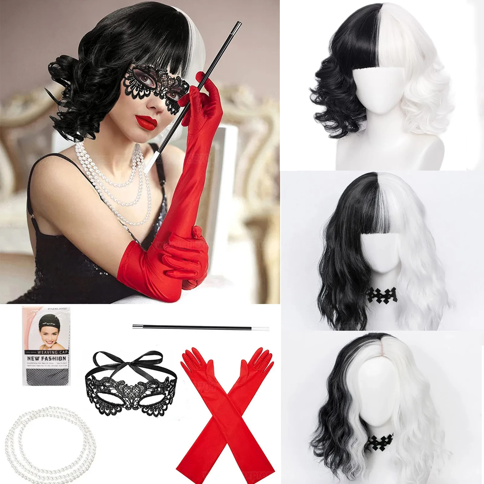 Peruka do cosplayu Cruella de  – Heat Resistant Glove recenzja i cena